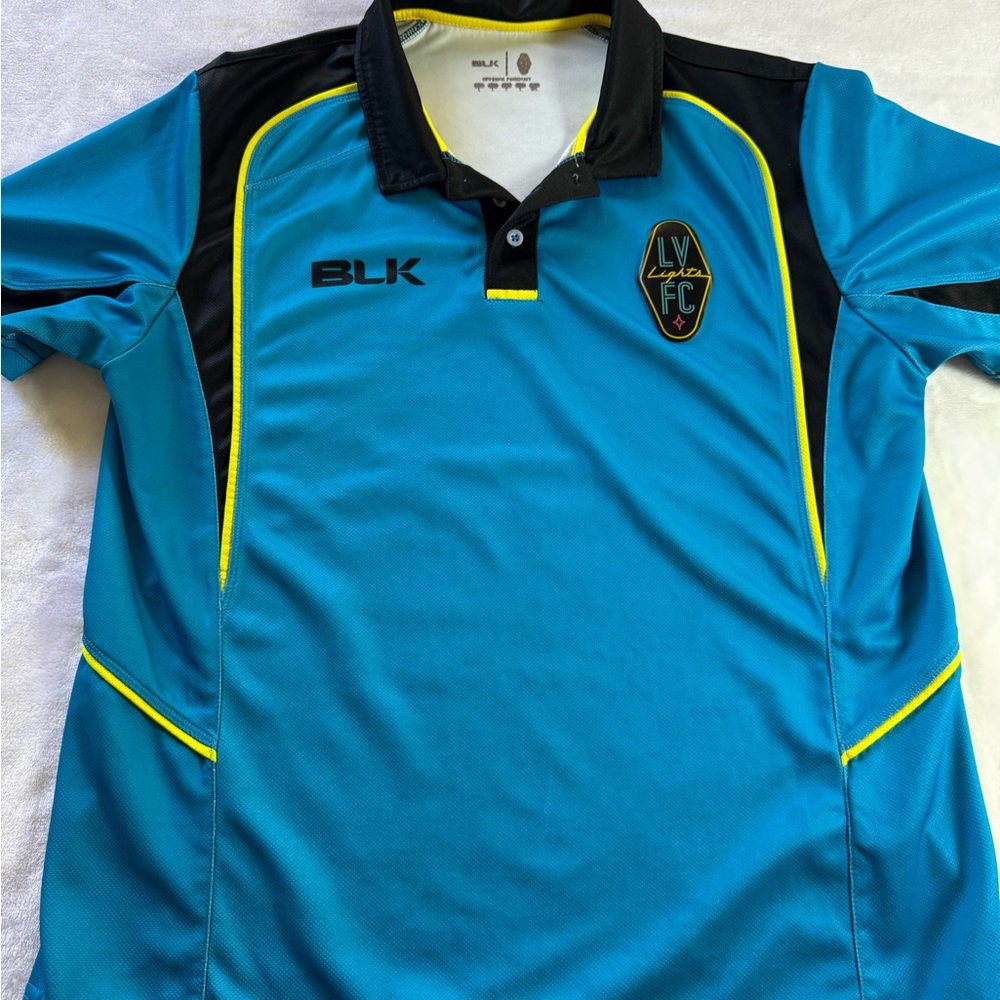 Las Vegas lights BLK Blue and Black Sports polo ⭐️
